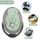 GFU Infant Car Seat Insert Head and Body Support, Reversible Newborn Insert for Carseat with Strap Pads, Soft Stroller Cushion Pillow Insert for Boys and Girls, Fits for Stroller, Swing, Green by TinyTreasures Baby Boutique