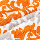 HWY 50 Orange Fall Decorative Throw Pillow Covers 18x18 Inch (1 Piece), Embroidered Cotton Farmhouse Cushion Cover Pillow Case for Sofa Couch Living Room Bed Bedroon, Floral Geometric by CozyNest Decor