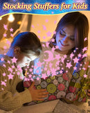 201 Pcs Glow in The Dark Stars Stickers for Ceiling, Pink Toddler Wall Room Decor Gifts, Luminous 3D Glowing Stars Stocking Stuffers for Kids Boys Girls by CozyNest Decor