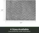 Stiio Dirt Trapper Door Mat 32x47 Inches, Front Doormat Indoor Outdoor Entrance Low Pile, All-Season, All-Weather Absorbent Entry Rug, Washable Non Slip Rug for Entryway, Grey by CozyNest Decor