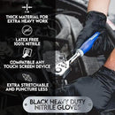 Heavy Duty 6 Mil Black Nitrile Gloves - Disposable, Latex & Powder Free | Mechanic, Food Prep & Tattoo | Rubber Gloves for Cooking, Cleaning & Household |Bulk Case of (1000) by GreenHaven Gardens
