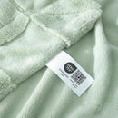 Cozy Bliss Checkered White Faux Rabbit Fur Throw Blanket, Soft Fuzzy Fluffy Minky Cream Furry Blankets for Couch, Bed (Sage Green, King(108" x 90") by CozyNest Decor