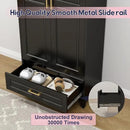 Pantry Kitchen Cabinet with Drawer, 75" Tall Pantry Storage Cabinet, Metal Storage Cabinets with Doors and Shelves, Large Freestanding Cupboard for Dining Room, Assembly Required, Black by CozyNest Decor