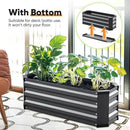 KING BIRD Raised Garden Bed Kit with Bottom 2025 Upgraded Galvanized Planter Garden Box Outdoor & Indoor for Gardening, Vegetables, Flowers, Dark Grey, 35.4x11.8x11.8 in by GreenHaven Gardens