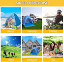 Pop Up Beach Tent Shade Sun Shelter UPF 50+ Canopy Cabana 2-3 Person for Adults Baby Kids Outdoor Activities Camping Fishing Hiking Picnic Touring (Blue) by TinyTreasures Baby Boutique