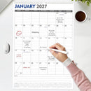 GuassLee Large Wall Calendar 2025-2027, 22"x15" Big Academic Wall Calendar 19-Month Sept. 2025 - Mar. 2027, 2026 Hanging Wall Planner with Julian Date Big Grid for Home School Office Planning by TinyTreasures Baby Boutique