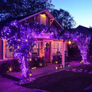 JMEXSUSS 4 Pack Purple Solar String Lights Outdoor Waterproof, 100 LED 33ft Purple Solar Fairy Lights, 8 Modes Copper Wire Christmas Light for Halloween Christmas Garden Yard Tree Decor by GreenHaven Gardens