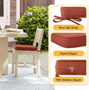 Outdoor Sunbrella Square Corner Seat Cushion, 18.5"x16"x3", Set of 4, Non Slip Seat Cushion Pads with Removable Cover for Patio Furniture, Garden Yard Lawn, Spectrum Grenadine by GreenHaven Gardens