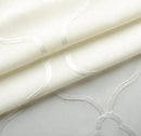 MIUCO Moroccan Embroidered Semi Sheer Curtains Faux Linen Grommet Curtains for Girls Room 52 x 84 Inch Set of 2, Off White by CozyNest Decor