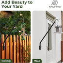 Kingsyard Heavy Duty Wall Mounted Deck Hook, 27"-39" Adjustable Metal Plant Wall Hanger for Hanging Bird Feeders, Planters, Lanterns, Wind Chimes, Wall Mounted by GreenHaven Gardens