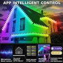 200FT Permanent Outdoor RGB Lights,IP67 Waterproof Smart LED Eaves Lights with App/Remote Control,for Christmas and All Holiday Decor,Daily and Accent Lighting,House Roof and Garden Lighting by GreenHaven Gardens