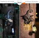 Dragon Solar Garden Statue - Gothic Outdoor Wall Hanging Decor with Solar Light, Fantasy Dragon Figurine for Patio, Yard, or Tree - Unique Whimsical Gift for Adults, Men & Women by GreenHaven Gardens