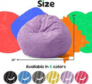Hobestluk 2.5FT Bean Bag Chair Beanbags Small Bean Bag Chair with Filler Included Teardrop Bean Bag with Removable Cover for Bedroom Living Room (Small, Purple) by CozyNest Decor