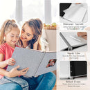 Spbapr Large Photo Album Self Adhesive 3x5 4x6 5x7 8x10 Pictures Magnetic Scrapbook 40 Blank Pages Linen Cover DIY Album with A Metal Pen Light Gray by TinyTreasures Baby Boutique