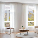 MYSKY HOME White Linen Curtains for Living Room, 100% Linen Natural Semi Sheer Curtains & Drapes 84 inches Length 2 Panels Farmhouse Country Light Filtering Bedroom Window Rod Pocket, 50" Wide, White by CozyNest Decor