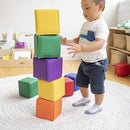 ECR4Kids SoftZone Patchwork Toddler Building Blocks, Foam Cubes, Assorted, 12-Piece by TinyTreasures Baby Boutique