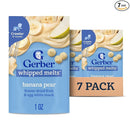 Gerber Stage 3 Baby Food Snacks, Banana Pear Whipped Melts, Baby Led Feeding, 7PK by TinyTreasures Baby Boutique