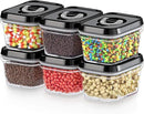 DWËLLZA KITCHEN Mini Airtight Food Storage Containers with Lids – Set of 6 Clear Plastic Small Pantry Containers for Spices, Candy, Nuts, Coffee or Tea, BPA-Free, Keeps Food Fresh & Dry by CozyNest Decor