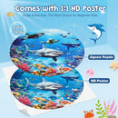 Underwater Ocean Floor Puzzle for Kids Ages 4-6, Shark Toys for Boys Girls, 70 Pieces Large Jigsaw Shark Puzzles for Kids Ages 3-8, Educational Ocean Animals Toys for Birthday Christmas by TinyTreasures Baby Boutique