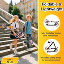 Kick Scooter for Kids Teens & Adults, 4 Adjustable Heights, 8IN All Terrain Big Wheels, Dual Brakes & Dual Suspension, Foldable and Lightweight, Gifts for Girls Boys by TinyTreasures Baby Boutique