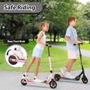 Caroma Electric Scooter for Kids Ages 6-12,150W/180WMotor,10 MPH Max Speed & 7 Miles,Colorful Lights,Adjustable Height & Speed,LED Display,Foldable Kids Electric Scooter 132 Lbs Max Load,Idea Gift by TinyTreasures Baby Boutique