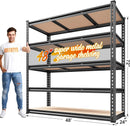 REIBII 48" W Garage Shelving Heavy Duty 3020LBS Storage Shelves 5 Tier Heavy Duty Shelving Adjustable Garage Shelves for Basement, Warehouse, Commercial, Easy Assemble, 48" W x 72" H x 24" D by GreenHaven Gardens