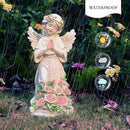 Garden Decor Angel Statue, Outdoor Patio Garden Sculptures & Statues, Solar Yard Decorations Lawn Ornaments Figurines for Outside by CozyNest Decor