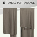 Light Brown Linen Blackout Curtains 96 Inches Long Back Tab Pocket Neutral Earthy Thermal Black Out Curtains for Living Room Sliding Glass Door Burg Floor to Ceiling Window Drapes 2 Panels 8ft Length by CozyNest Decor