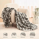 L'AGRATY Chunky Knit Blanket Throw: 50''x60'' Chenille Chunky Knitted Throw Blankets for Bed Couch - Handmade Thick Cable Knit Blanket - Large Crochet Rope Blankets for Home Decor by CozyNest Decor