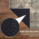Keen Home Design 2x10 Rug - Machine Washable Runner Rug with Non-Slip Backing, Ideal for Hallway, Entryway, Kitchen, Laundry Room - Vintage, Easy Clean, Durable, Low Pile - (2'6" x 10') by CozyNest Decor