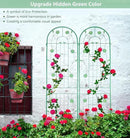 4 Pack Metal Garden Trellis 86.7" H Garden Fence Rustproof Trellis for Climbing Plants Support Roses Flower Outdoor Lawn Green-Blue Tall Trellis by GreenHaven Gardens