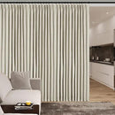 100" W x 84" L Faux Linen Room Divider Curtains, Full Blackout Pinch Pleated Drapes for Traverse Rod, Bedroom Divider Privacy Drapery with Hooks for Ceiling Track, 1 Panel, Ivory White by CozyNest Decor
