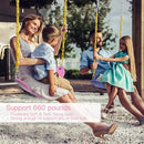 PACEARTH Swing Seat Support 660lb with 68.9 inch Anti-Rust Chains Plastic Coated 23.6 inch Tree Hanging Straps and Locking Buckles Outdoor Playground Tree Swing-Pink by TinyTreasures Baby Boutique