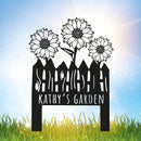 Custom Sunflower Metal Garden Sign with Stakes, Flower Garden Decor, Personalized Family Name Sign, Farmhouse Yard Decorative, Patio Art, Mother's Day Gift, Mom Gift, Housewarming Gift by CozyNest Decor