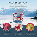 Westin Outdoors Laguna WO Home Furniture Adirondack Chair 2 PCS Set Outdoor Folding Patio Chair for Bon Fire Pit Garden Lawn Backyard Lounging Relaxing (Red) by GreenHaven Gardens
