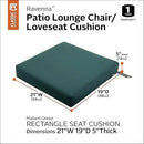 Classic Accessories Ravenna Water-Resistant 21 x 19 x 5 Inch Patio Seat Cushion, Mallard Green, Patio Loveseat Cushion by GreenHaven Gardens
