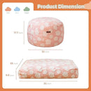 MAXYOYO Bean Bag Chair Bed for Kids, Convertible Bean Bag from Lazy Chair to Floor Bed, Fresh Cloud Design Cover, Stuffed Floor Sofa Couch for Boys and Girls, High-Density Foam Filling, Pink by CozyNest Decor