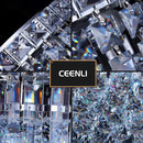 4-Light Crystal Flush Mount Chandelier Light Fixture with K9 Crystals Modern Ceiling Lights Elegant Pendant Lamp for Bedroom,Hallway,Bar,Living Room,Dining Room,H5.9 xW13.7(Bulbs Not Included) by CozyNest Decor