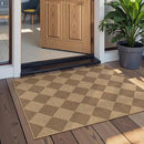 Lahome Checkered Easy Jute Rug, 2x3 Entryway Rug Indoor Outdoor Front Door Mat, Farmhouse Neutral Non Slip Non Shedding Washable Kitchen Mats for Floor Foyer by CozyNest Decor