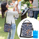 Breastmilk Cooler Bag with Ice Pack Fits 4 Baby Bottles Up To 9 Ounce Insulated Coolers Bag Breast Milk Cooler on the Go with Strap Baby Bottle Cooler Bag for Nursing Mom Daycare or Travel by TinyTreasures Baby Boutique