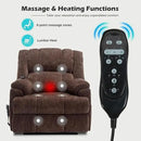 Dual Motor Power Lift Recliner Chair with Massage and Heat for Elderly People, Infinite Position, Brown Recliner Chair, Chenille Fabric Lift Chair by CozyNest Decor