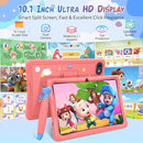 Kids Tablet 10 inch, Android 15 Kids Tablets, Parental Control, Pre-Installed Kiddos Software & Kids Space, Includes Case & Stylus Pen, 12GB RAM 64GB ROM, 2TB Expand, HD IPS Screen(Pink) by TinyTreasures Baby Boutique