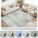 Area Rug 9x12 Washable Rugs: Abstract Large Living Room Rugs with Non-Slip Backing, Thin Carpet for Dining Room Table Bedroom Nursery Indoor Home Office-Gray by TinyTreasures Baby Boutique