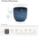 LuxenHome 15.5" Dia Large Ceramic Pots for Plants, Ocean Blue Glazed Planters for Outdoor Plants, Round Indoor Flower Pots with Drainage Hole and Rubber Plug for Home Garden Patio by CozyNest Decor