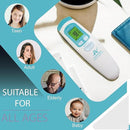 Amplim Non-Contact Forehead Thermometer & Case for Adults, Kids, Baby, FDA Cleared, Medical Grade, Touchless Infrared, 1-Sec Reading, Fever Alarm, Memory Recall, Quiet Mode, (White) by TinyTreasures Baby Boutique