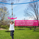 Ninja-Twister Swing Spins Set: Slackline Attachments - 360° Handle Twist-Spin Flips Toy Activate Ninja Powers - Ninja Warrior Accessories - Kids Ninja Hang Toys for Playground Backyard,Pink by TinyTreasures Baby Boutique