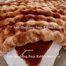 BENVWE Faux Fur Throw Blanket for Couch - Fluffy Soft Thick Bubble Blanket for Living Room Home Decor - Fathers Day Birthday Gifts for Women Men, Tie-dye Caramel, 50" x 60" by CozyNest Decor