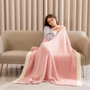 Snuggle Sac Pink Throw Blankets for Couch, Reversible Super Soft Warm Microfiber Blankets Cozy Knit Fuzzy Plush Lightweight Fluffy Throws for Sofa, Bed, Living Room, Heather Pink, 50 x 60 inches by TinyTreasures Baby Boutique