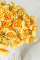 Floroom Ranunculus Artificial Flowers 18 Pcs Golden Yellow Faux Silk Mini Ranunculus Bulk Fake Wedding Filler Flowers for DIY Bouquets, Centerpieces, Bridal Shower Decorations & Arrangements by CozyNest Decor