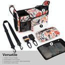 TOPDesign Universal Baby Stroller Organizer, Stroller Caddy with Detachable Mesh Bag & Heightened Insulated Cup Holders & Non-Slip Secure Hooks Accessories, Fits Most Strollers (Trumpet Vine) by TinyTreasures Baby Boutique